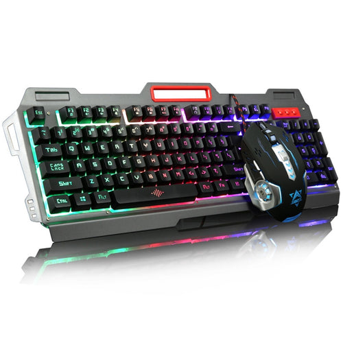 Rainbow Yellow LED  Keyboard+ Mouse