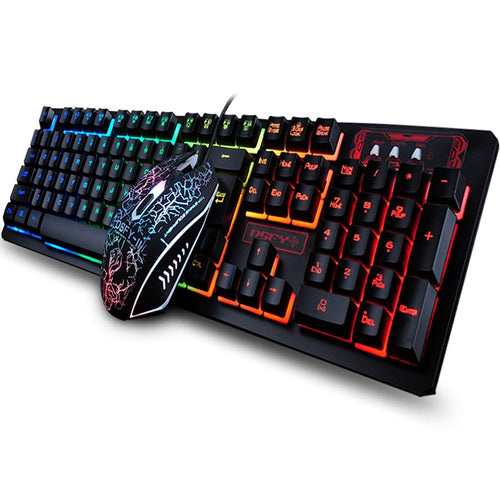 Gaming Keyboard + Mouse Rainbow LED